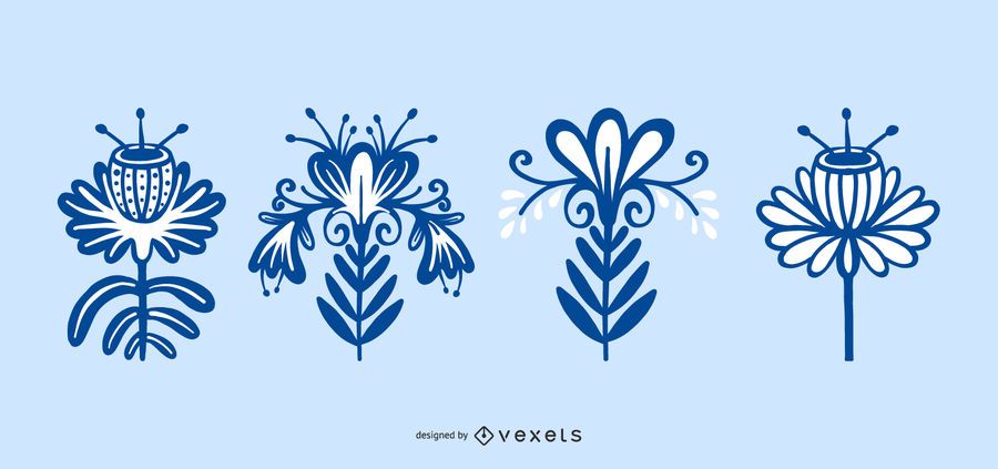 Scandinavian Folk Flower Collection Scandinavian Folk Flower Collection