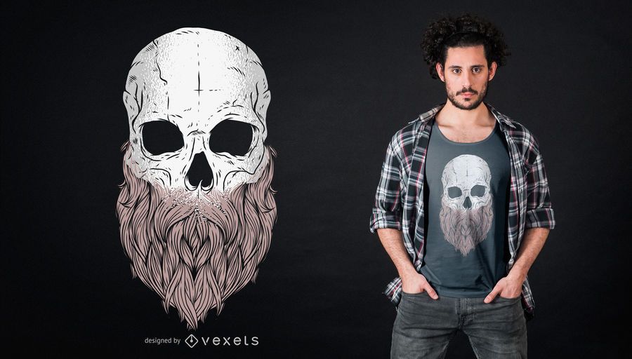 Bearded Skull T-shirt Design Bearded Skull T-shirt Design