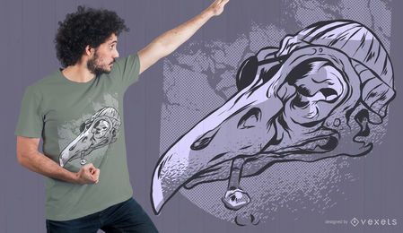 Pirate seagull skull t-shirt design Pirate seagull skull t-shirt design