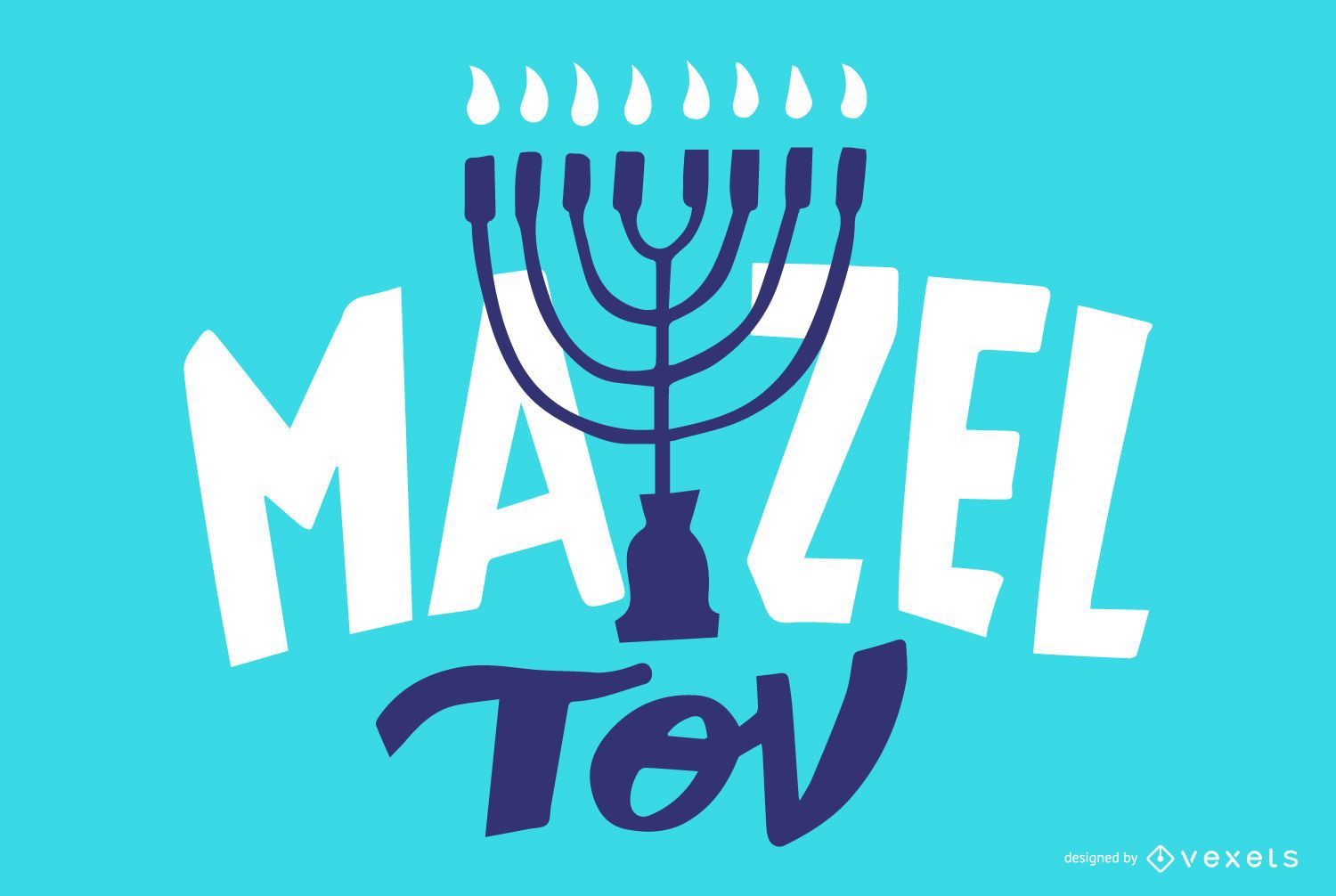 Desenho de letras Mazel tov