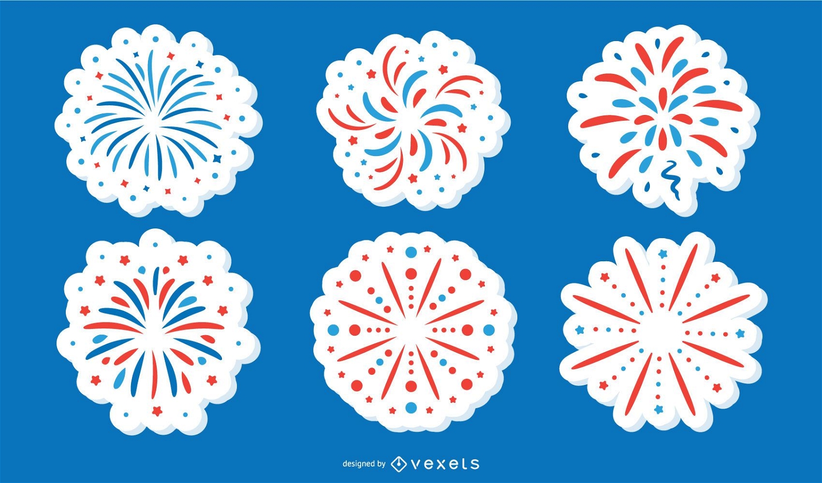 American Firework Celebration Sticker Collection