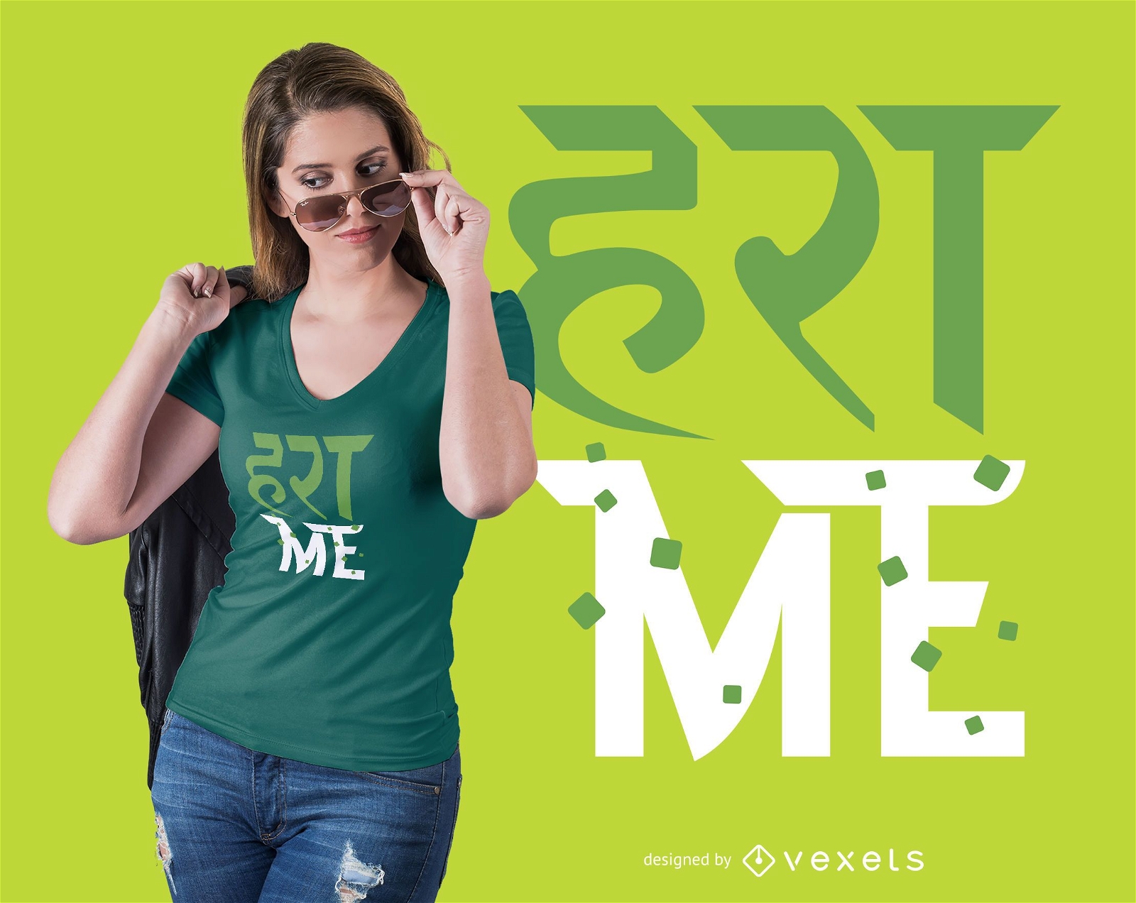 Design de camiseta com citações em hindi