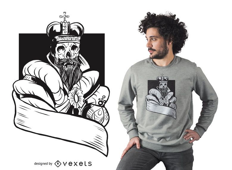 Skeleton king t-shirt design Skeleton king t-shirt design