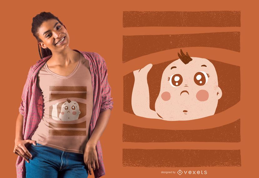 Curious Baby T-shirt Design Curious Baby T-shirt Design