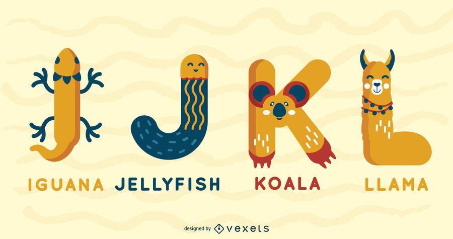 Animal Alphabet Illustrated Pack I J K L Animal Alphabet Illustrated Pack I J K L