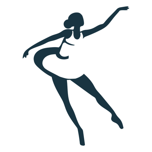 Ballerina ballet dancer pointe shoe posture silhouette PNG Design