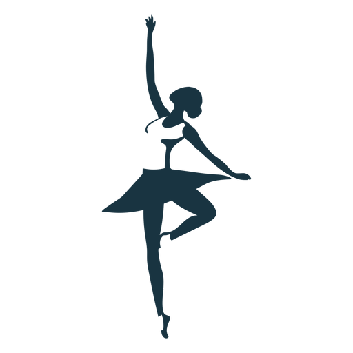 Bailarina bailarina de ballet falda pointe zapato postura silueta Diseño PNG