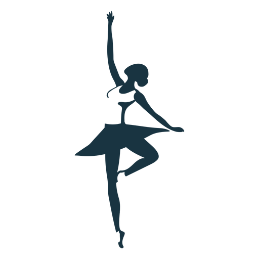 Ballerina Ballet Dancer Skirt Pointe Shoe Posture Silhouette Transparent Png Svg Vector File