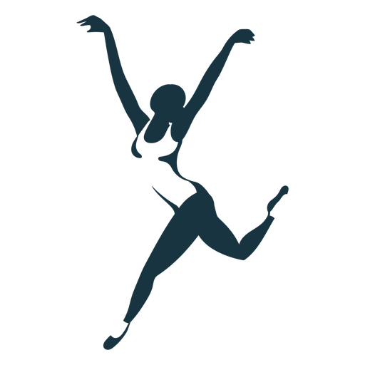 Ballerina ballet dancer tricot pointe shoe posture silhouette PNG Design