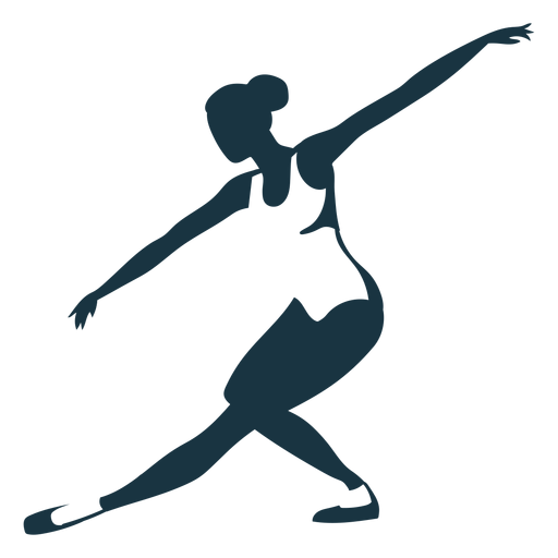 Ballerina ballet dancer tricot posture silhouette PNG Design