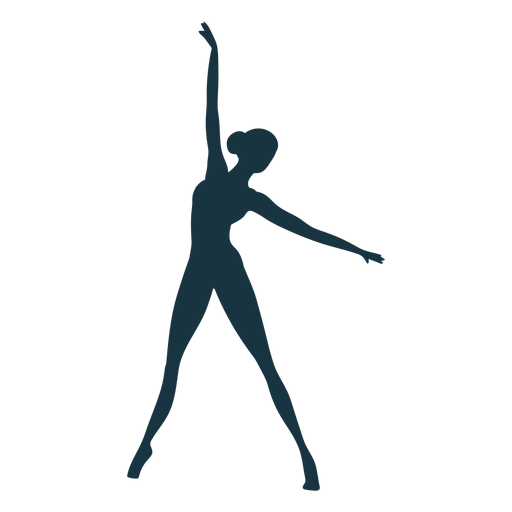 Ballerina posture ballet dancer silhouette PNG Design