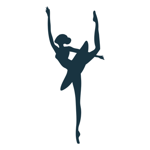 Ballerina posture ballet dancer skirt silhouette PNG Design