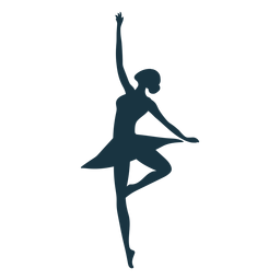 Ballerina skirt posture ballet dancer silhouette PNG Design