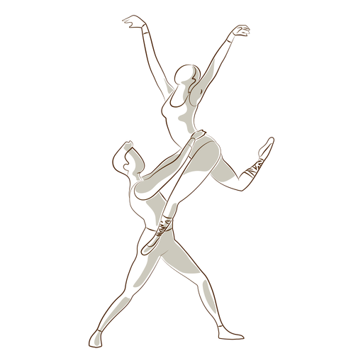 Ballet dancer ballerina pointe shoe posture tricot vector PNG Design