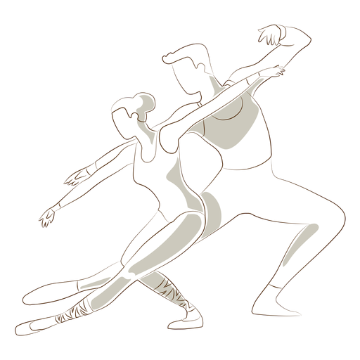 Ballet dancer ballerina pointe shoe tricot posture vector PNG Design