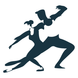 Bailarina de ballet bailarina postura pointe zapato silueta detallada Diseño PNG