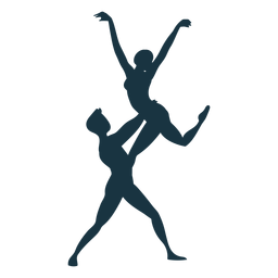 Ballet dancer ballerina posture silhouette PNG Design
