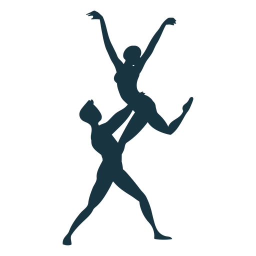 Ballet dancer ballerina posture silhouette PNG Design