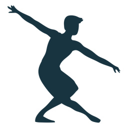 Ballet dancer grace posture silhouette PNG Design