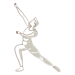Vetor de postura leggins dançarina de balé Desenho PNG