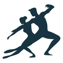 Ballet dancer posture ballerina silhouette PNG Design