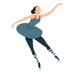 Balletttänzer Haltung Ballerina Rock Spitzenschuh flach PNG-Design