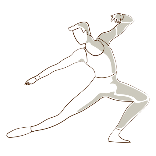 Bailarina postura t-shirt leggins vector Desenho PNG