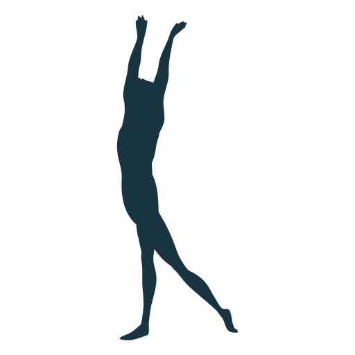 Silhueta de postura de balé Desenho PNG