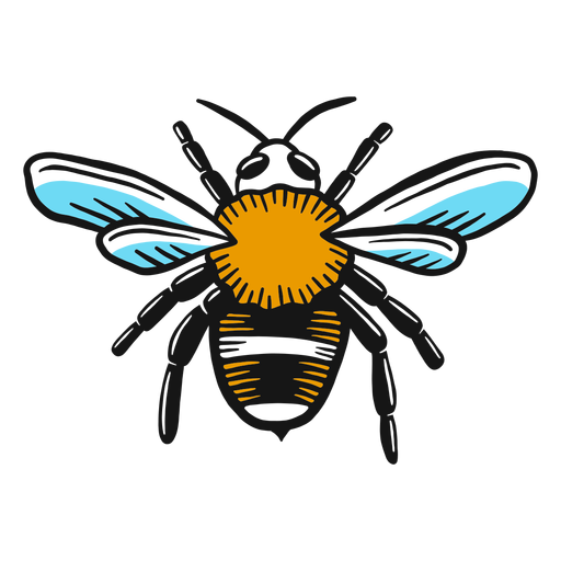 Desenho de asa de vespa de perna de abelha Desenho PNG