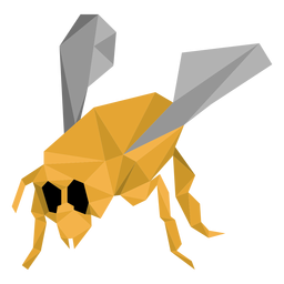 Bienenwespe Beinflügel Low Poly PNG-Design