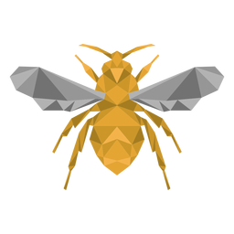Bee wasp wing leg low poly PNG Design