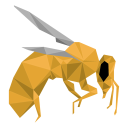 Bee wing leg wasp low poly PNG Design