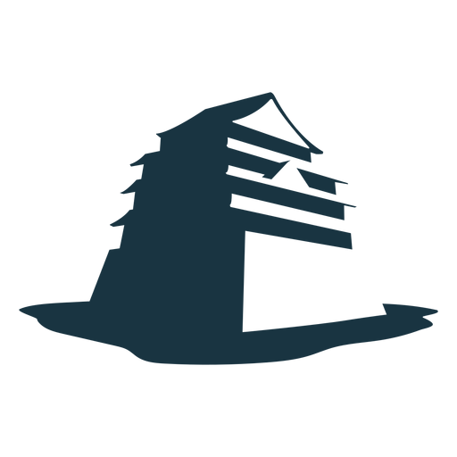 Building roof wall house detailed silhouette PNG Design