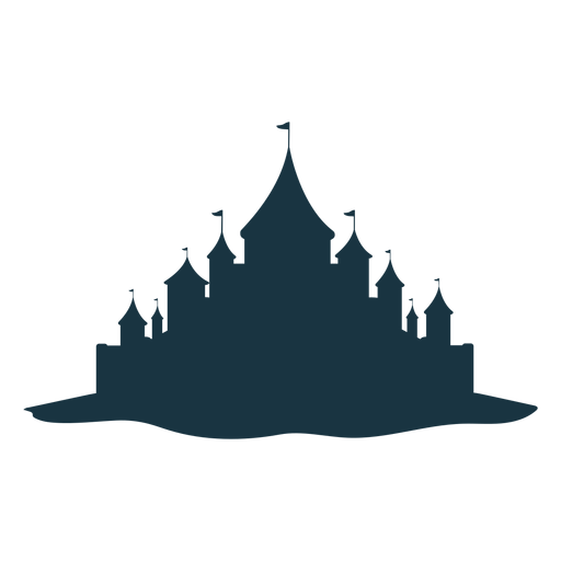 Castle palace tower gate roof dome silhouette PNG Design