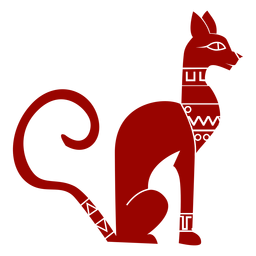 Cat muzzle ear tail pattern detailed silhouette PNG Design