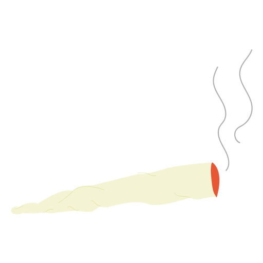 Zigarettenrolle Rauch flach PNG-Design