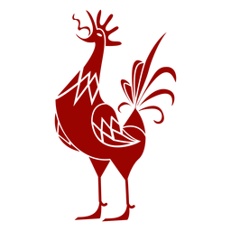 Detaillierte Silhouette des Schwanzfederschnabelflügelbeinkammmusters PNG-Design