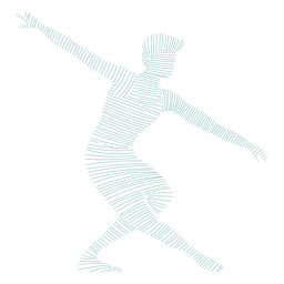 Silueta de bailarina de ballet de postura Diseño PNG