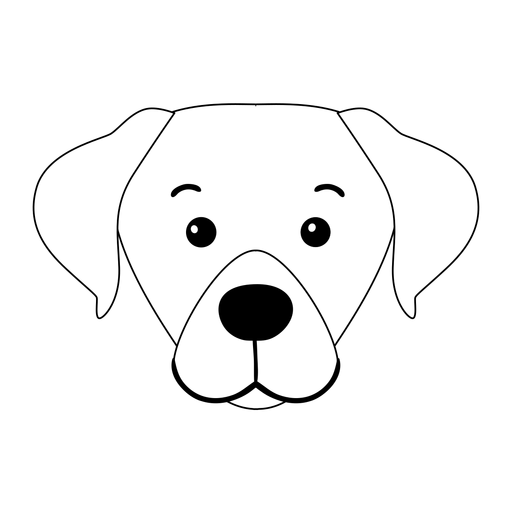 Dog puppy muzzle ear stroke PNG Design
