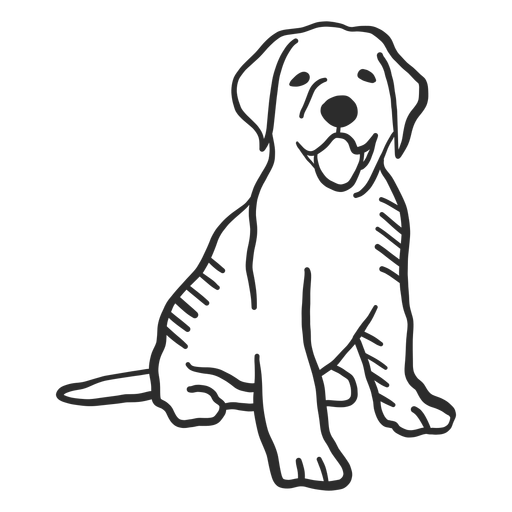 Rabisco de cauda de l?ngua de cachorro de cachorro Desenho PNG