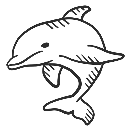 Download Dolphin Flipper Tail Swimming Doodle Transparent Png Svg Vector File