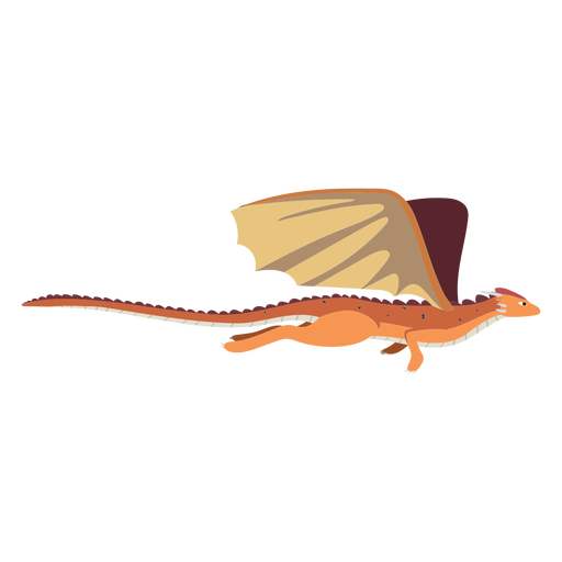 Dragon wing tail scales flying illustration PNG Design