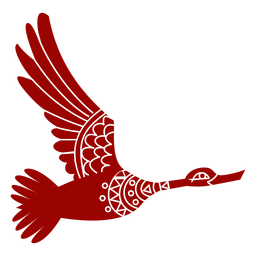 Duck drake wild duck beak wing flying pattern detailed silhouette PNG Design