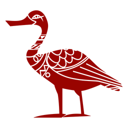 Duck drake wild duck beak wing pattern detailed silhouette PNG Design