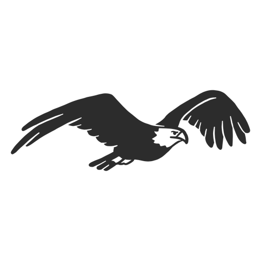 Eagle flying beak wing talon doodle PNG Design