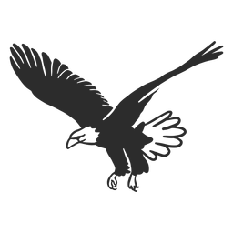 Eagle flying wing beak talon doodle PNG Design