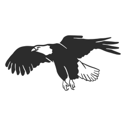 Adlerflügel fliegende Schnabelkralle Gekritzel PNG-Design