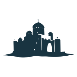 Fortaleza cidadela fortaleza torre portão telhado cúpula silhueta detalhada Desenho PNG Transparent PNG