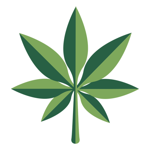 Hemp leaf marijuana drug flat - Transparent PNG & SVG vector file