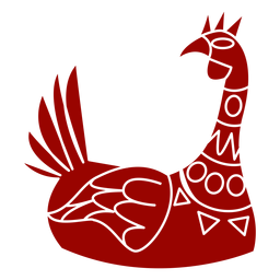 Henne Schnabel Feder Flügel Bein Wappen Muster detaillierte Silhouette PNG-Design